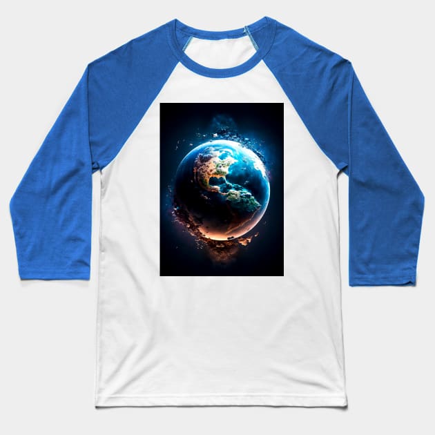 Magic in Chaos: Cosmic Landscapes Baseball T-Shirt by James Garcia